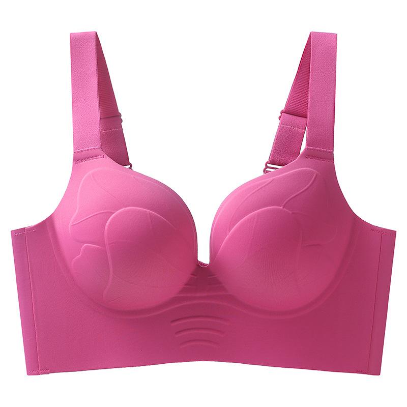 Large Size Push Up Bra Women's Thin Underwear Women's Full Cup Bra No Steel Ring Bra Adjustable Anti Sagging Bra