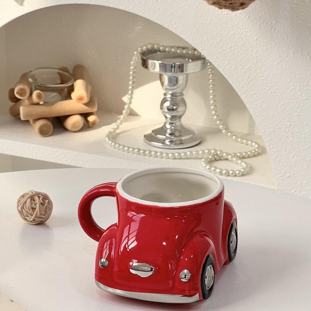 Baifenbai Home Furnishing Red Beetle Cup Ceramic Cup Lovers Gift Mug