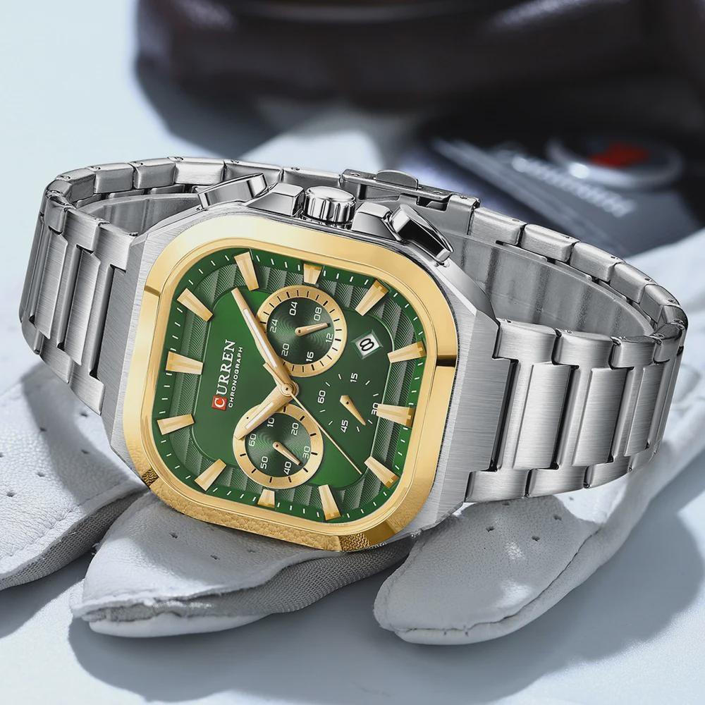 CURREN Quartz Watch Men Luxury Calendar Waterproof Business Wristwatch Luminous Big Dial Fashion Man Watch
