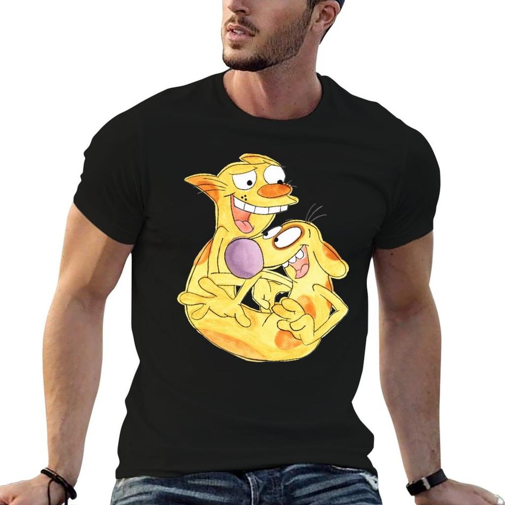 Catdog T-Shirt Graphic Tee for Men
