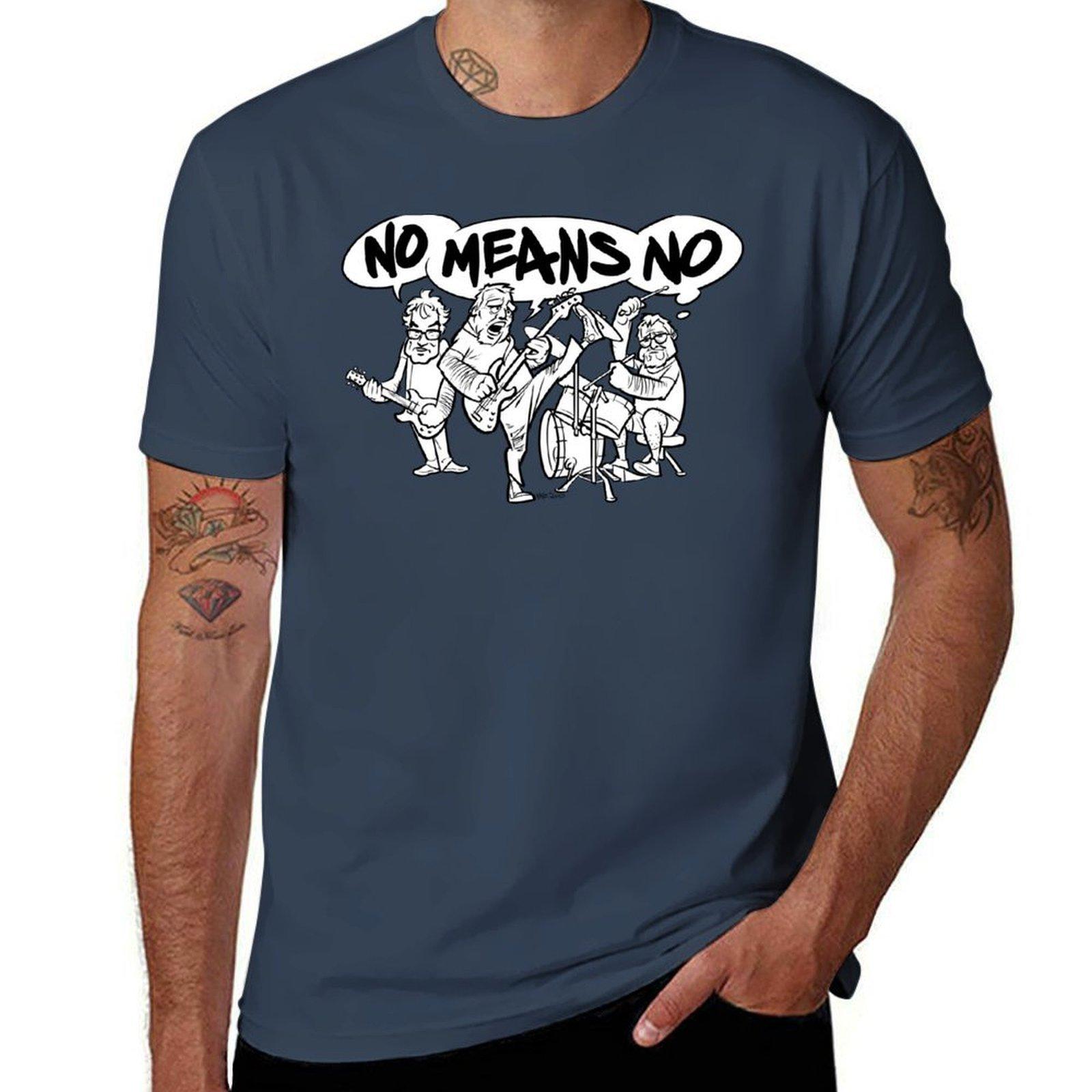 Nomeansno Cartoon Tshirt Casual Fashion Short Sleeve Cotton Tshirt S