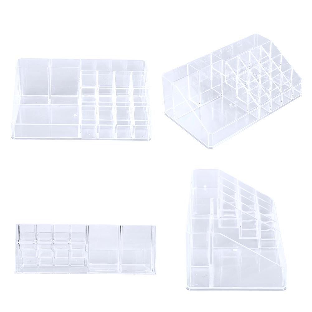 Transparent Lipstick Storage Box 16 Slots Acrylic Lipstick Organizer Opening Design Multipurpose for Bathroom Vanity
