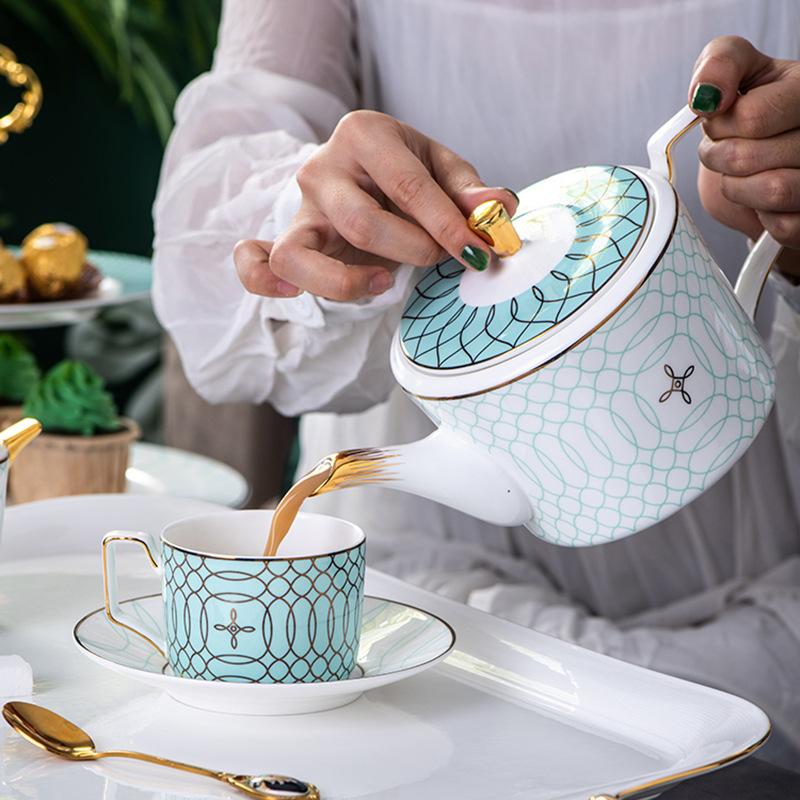 Simple Light Luxury English Afternoon Tea Set Household Bone China Teapot Set Small Luxury Exquisite Coffee Cup