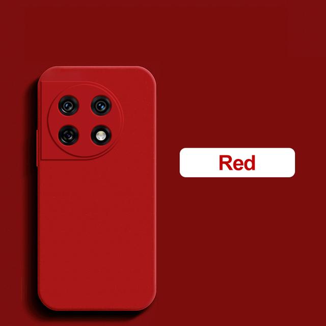 

Для OnePlus 11 Чехол квадратный жидкий силиконовый защитный чехол для объектива камеры Чехол для телефона для OnePlus One Plus 10 9 Pro 11 Мягкий чехол For Oneplus 11 красный