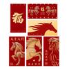 2026 Chinese New Year Red Envelopes Portable Traditional Lunar Chinese Red Money Envelopes For Boys Girls Family Friends