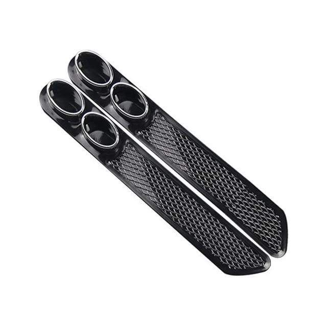 2Pcs Universal Car Auto Air Vents Fake Exhaust Pipe Tip Tails Muffler Pad Simulation Sticker Cover Decorative 1SET чёрный