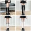 Thin Women Stockings Nylon Tights Trendy Striped Splicing Pantyhose  Girl