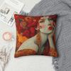 Gustav Klimt Artistic Print Square Pillowcase Cushion Cover Pillow Case Throw Pillow Cover for Home Sofa Living Room
