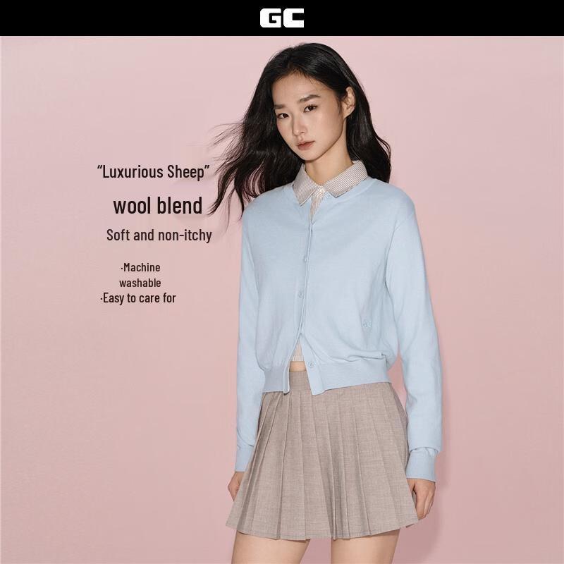 

GIORDANO CONCEPTS Женский вязаный кардиган из смесовой шерсти с вышивкой L