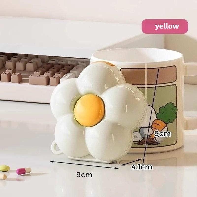 Portable, sealed, multi-functional, portable medicine box, dopamine wind medicine tablets, mini flower storage box