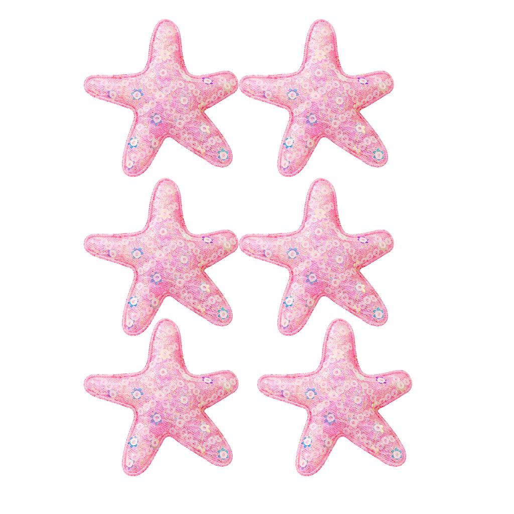 6pcs Glitter Star Hair Clips for Girls Sequins Barrettes Metal Hairpins for Baby Toddlers Alligator Clips Hair Accessories
