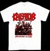 2025 American Vintage Kreator Happy Killing Shirt Men's Cotton T-Shirt Summer New Vintage Fashion Men's and Women's Streetwear