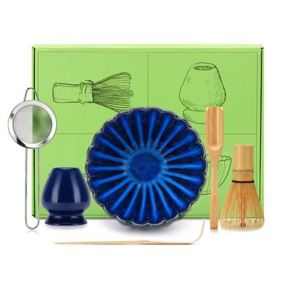 DiDiBirDi Matcha 6 Piece Tea Ceremony Matcha Tea Matcha Whisk Matcha Bamboo Scoop Traditional Bamboo Chasen Gift for Tea Ceremony Beginners Set, Set,