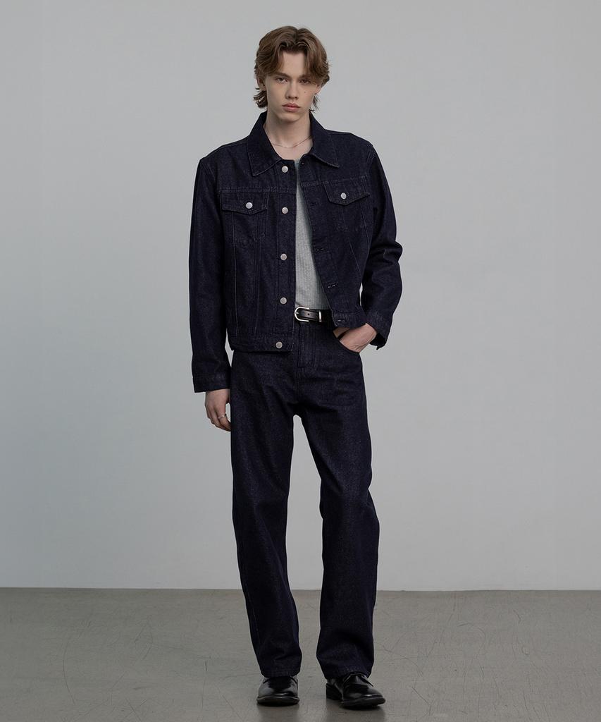 DECOROSO Knox Denim Trucker Set [Dark Indigo]