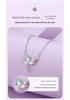 Tichia Moonlight Lover S925 Sterling Silver Necklace with Moon Color Zircon