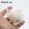 5pcs White Plush Cat Toy Replaces Head Cat Teasing Stick Teasing Interactive Wand Pet Toy