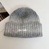 ins pink gradient wool hat women's autumn and winter versatile face small pullover hat ear protector knitted hat tide