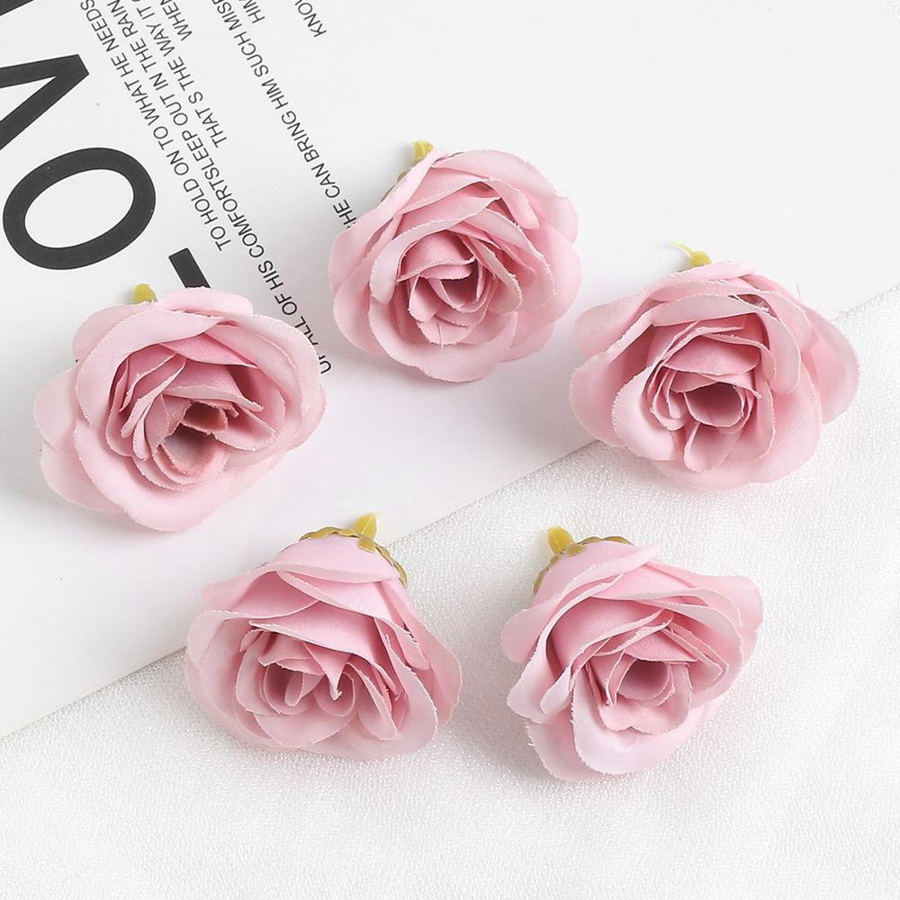 10 Stück Rose Künstliche Blumen 7CM Seide Gefälschte Blütenköpfe Für Heimdeko Hochzeit Hochzeitsdekoration DIY Handwerk Girlandenzubehör