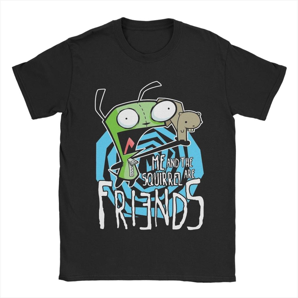 Invader Zim Valentinstag Ich Liebe Gir Herren T-Shirt Humorvolles T-Shirt Kurzarm Rundhals T-Shirt Reine Baumwolle Kleidung