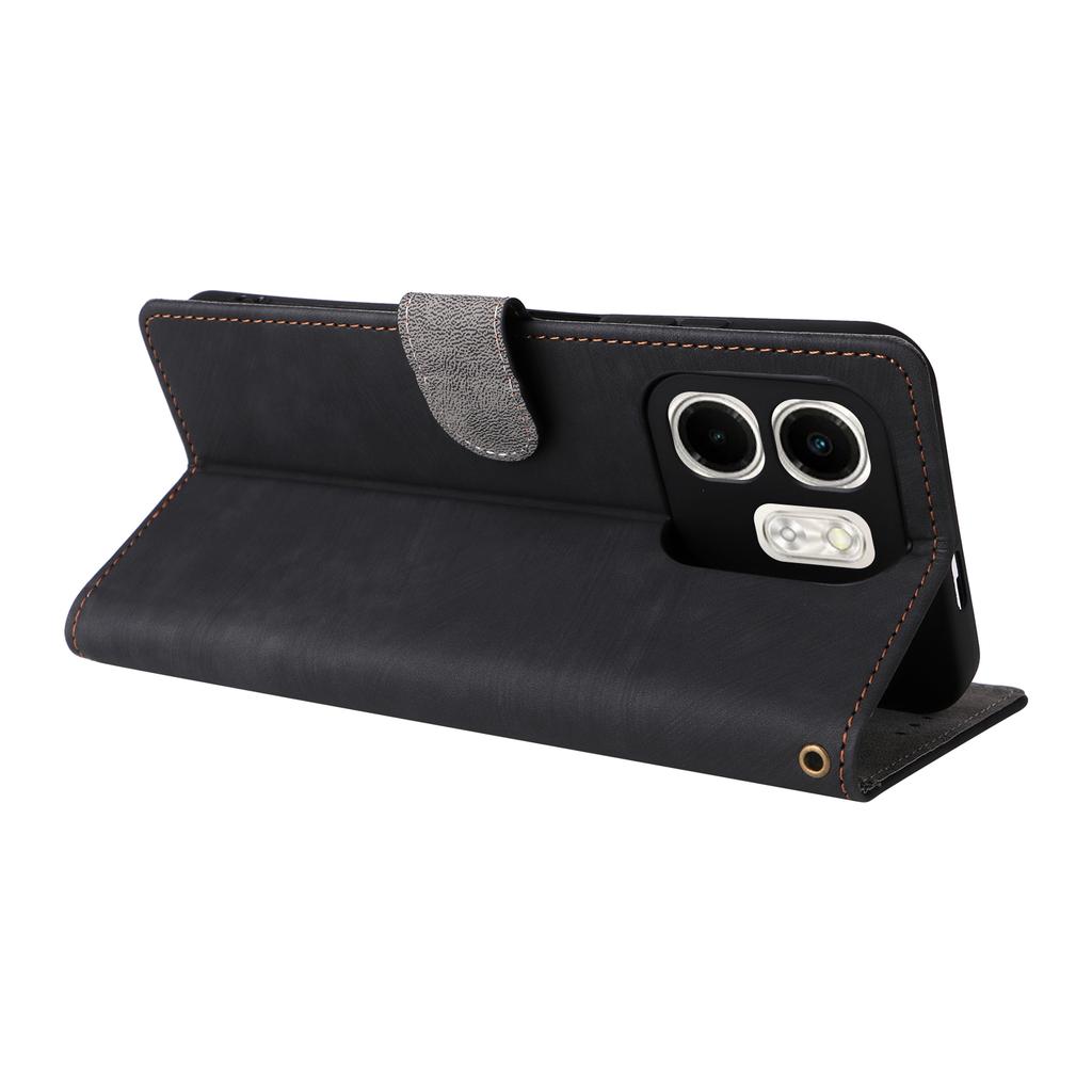 For Infinix Smart 9 4G X6532/Hot 50i 4G X6531 Wallet Case RFID Blocking PU Leather Cover Stand View