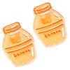2Pcs Double-Sided Binder Clip Creative Drinks Memo and Snack Bag Clips