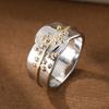 geometric double-color ring in copper material for ladies' jewelry. Suitable for formal events or daily wear.