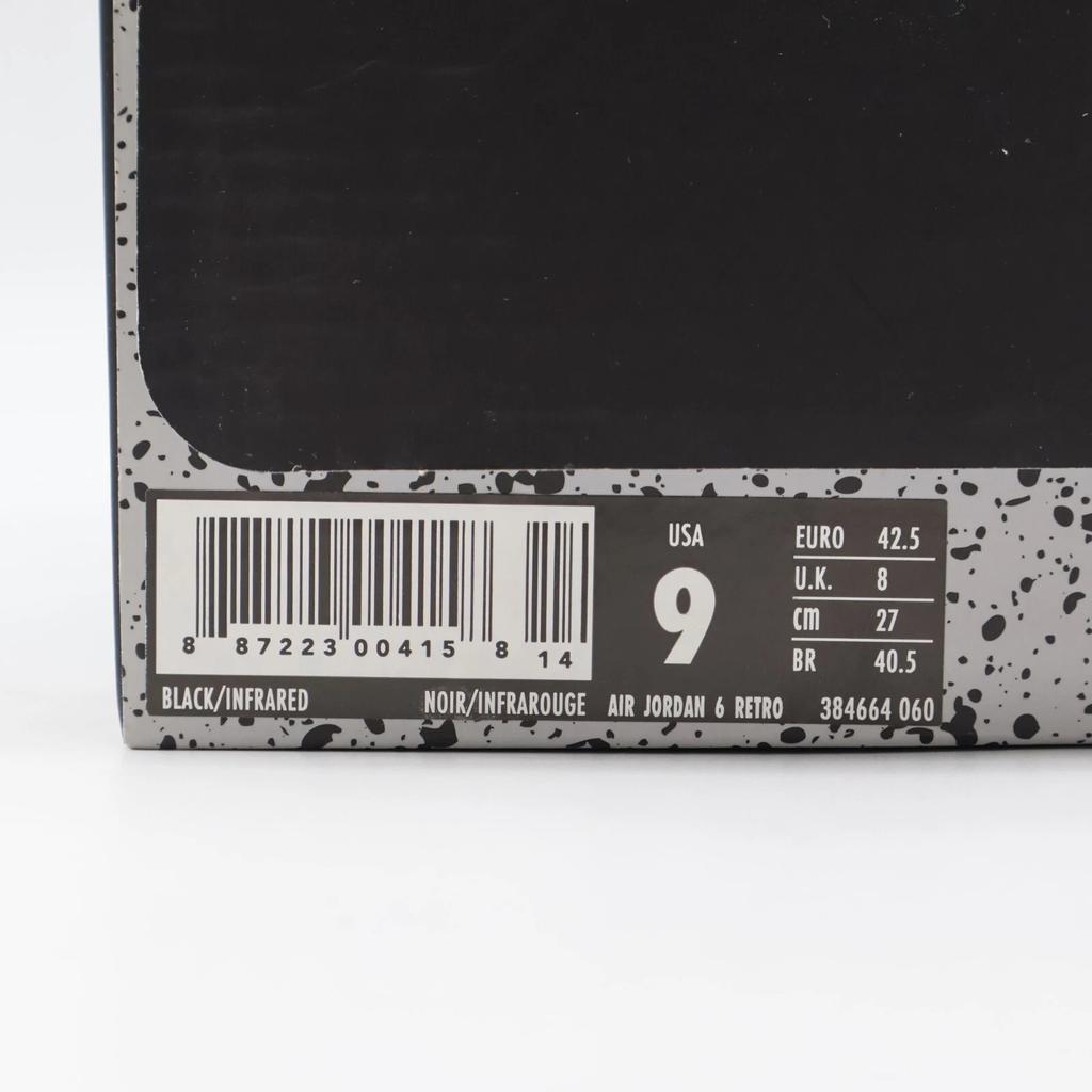 384664-060 Nike Air Jordan 6 Retro Black Infrared (Men's)