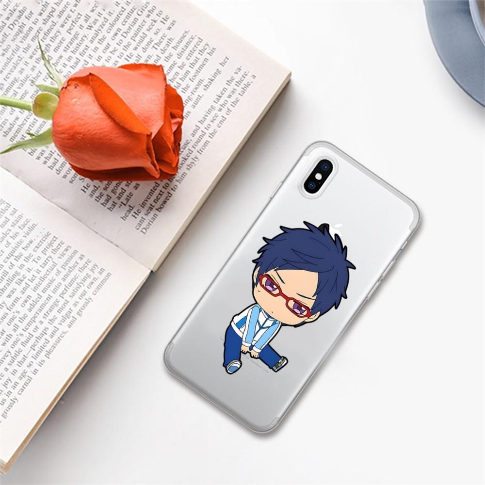 Free anime Phone Case For iPhone 15 14 13 12 11 Pro Max Mini X Xs XR 6 7 8 Plus SE 2020 Transparent Case