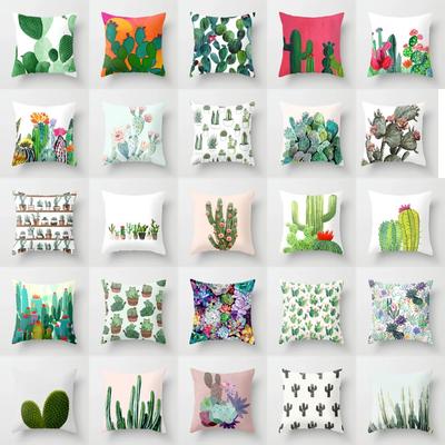 Home Bedroom Living Room Decorative Pillowcase Tropical Plant Cactus Pattern Cushion Cover Sofa Waist