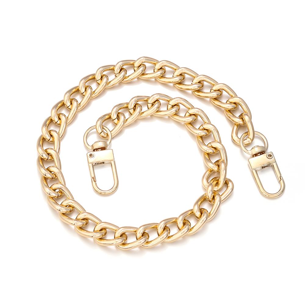 Metal Aluminum Bag Chains Gold Silver Color 40/60/80/100cm Replacement Bags Strap Extended Link Chain Garment Accessories