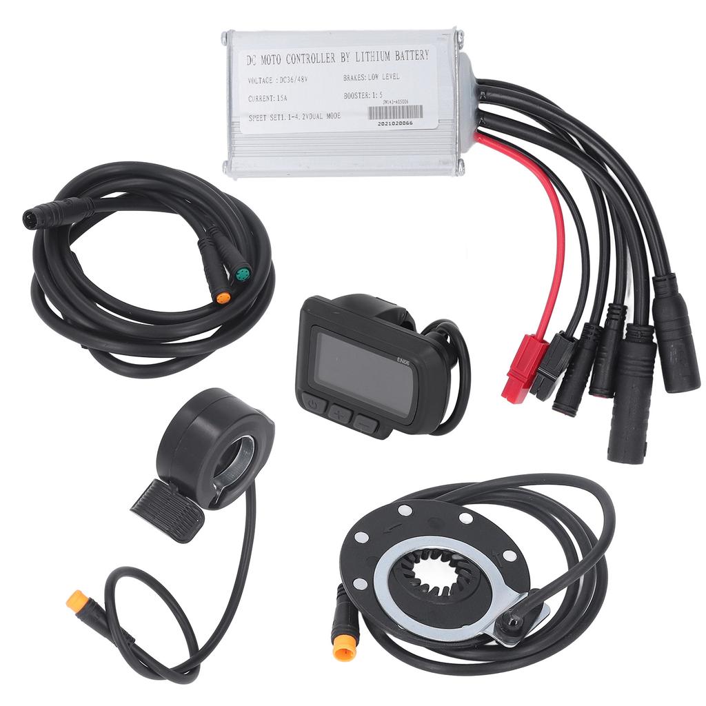 Electric Bike Motor Controller 15A Electric Bicycle Modification Kit with EN06 Panel for 250W 350W Motor