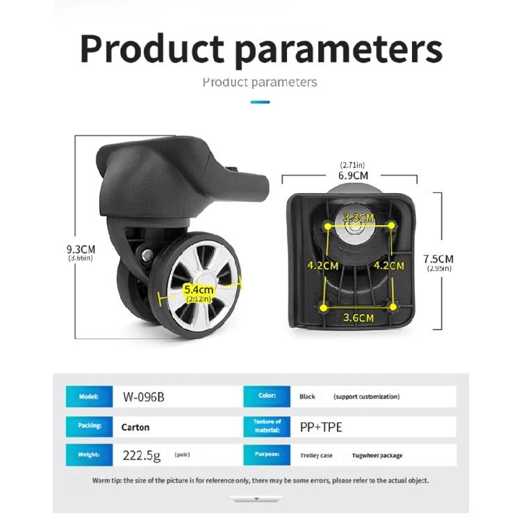 Ruote Rotanti di Ricambio per Valigie Include Viti Portatile 360 Gradi Pratico Silenzioso Rotolamento Bagaglio a Mano