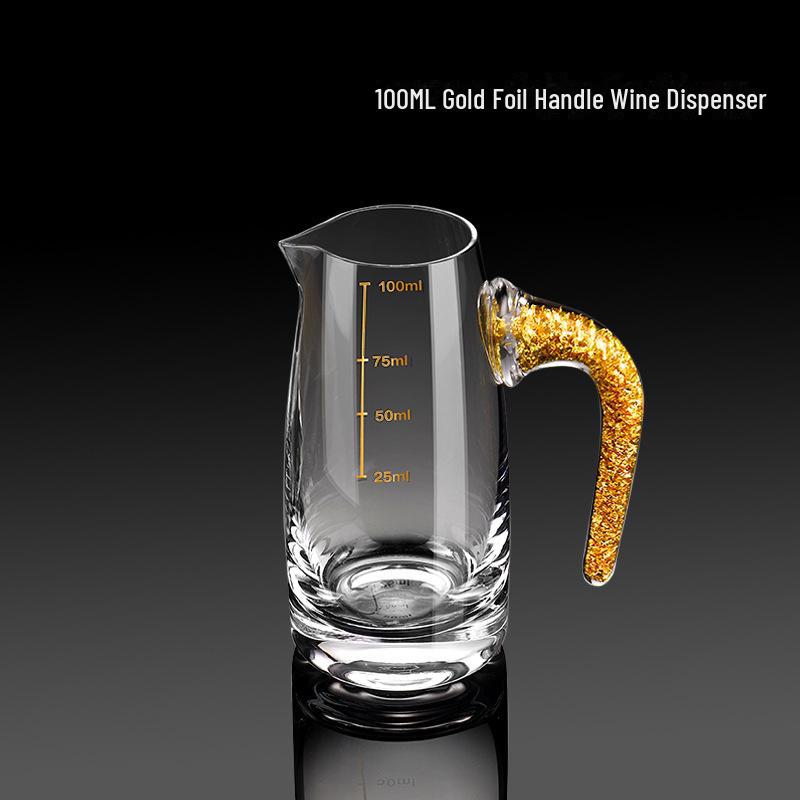 Wine Dispenser Cup with Scaled Thick Bottom, 7-Shaped Handle, Glass for White Wine - Perfect for Home or Commercial Use