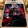 Flannel BlanketTokyo Ghoul Custom Name Text Personalized Soft Warm Throw Blanket Home Decor Gift