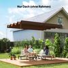 Pergola Cover Roof, 2.86 X 2.45 M Retractable Sun Shade Top for 3 X 2m Pergola Frame, UV30+ Protected, Coffee