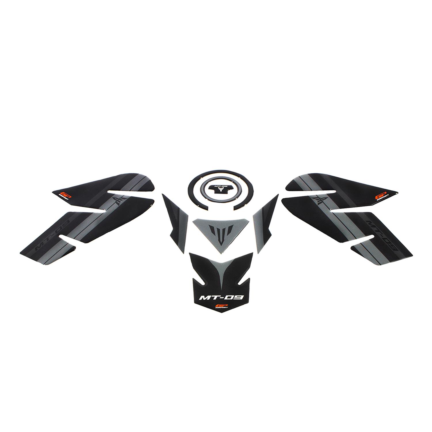 

GP Composite Yamaha MT-09 2013-2016 Compatible Tank Pad Set Black
