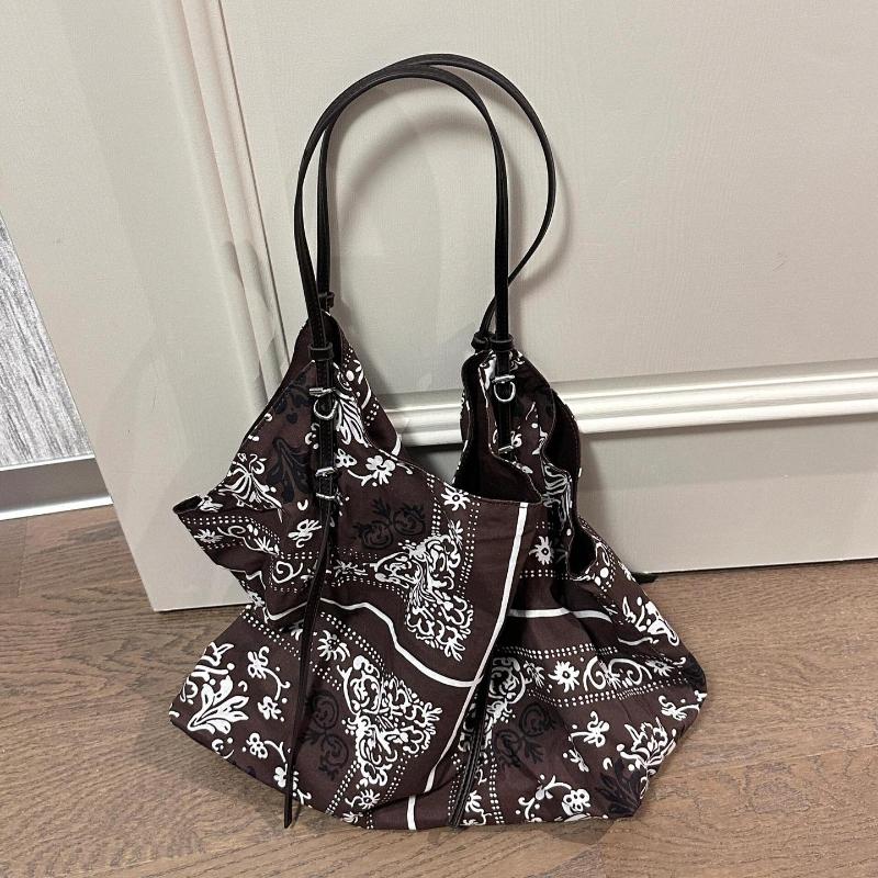 Large Capacity, Printed, Single Shoulder Shopping Bag, Tote Bag, New Spring/summer 2025 Style, Casual Women's Bag, Lazy, Commuting Handbag