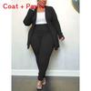 Plus Size Womens Blazer Long Sleeve Casual Suit With Polyester Fabric For Office Wear