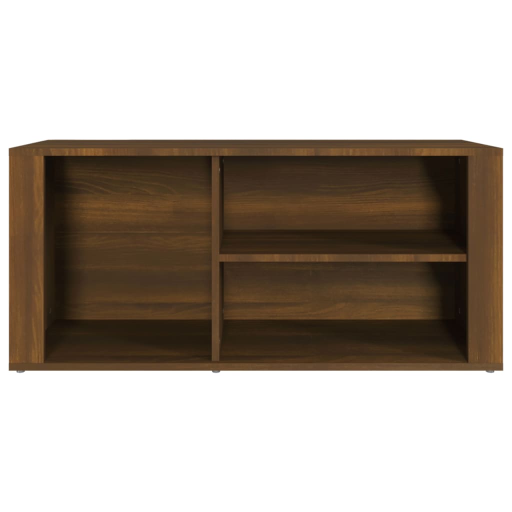 Shoe Rack Brown Oak Look 100 x 35 x 45 cm Engineered Wood