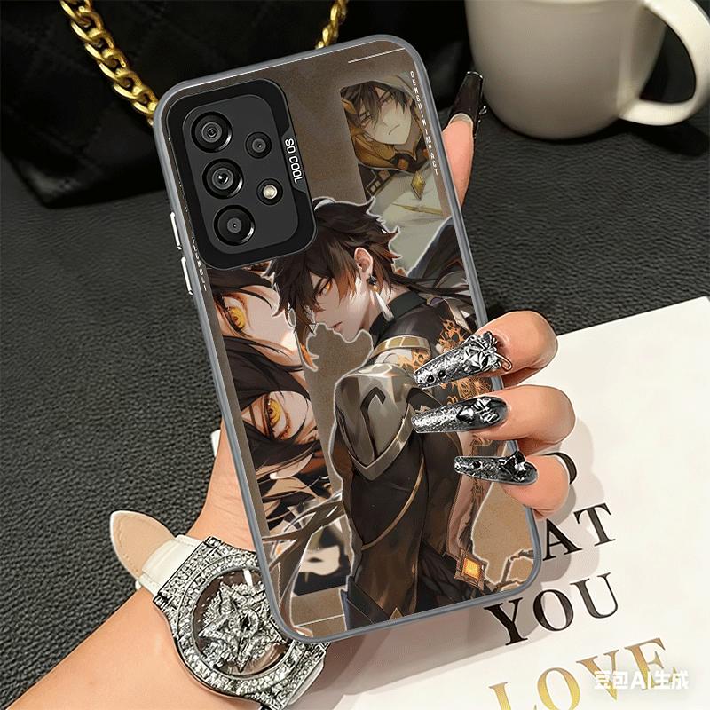 Genshin Impact Zhongli Shockproof Phone Case for Samsung A17 A16 A15 A14 A37 A57 A36 A56 A26 A35 A55 A25 A34 A54 A24 A13 A23 A33