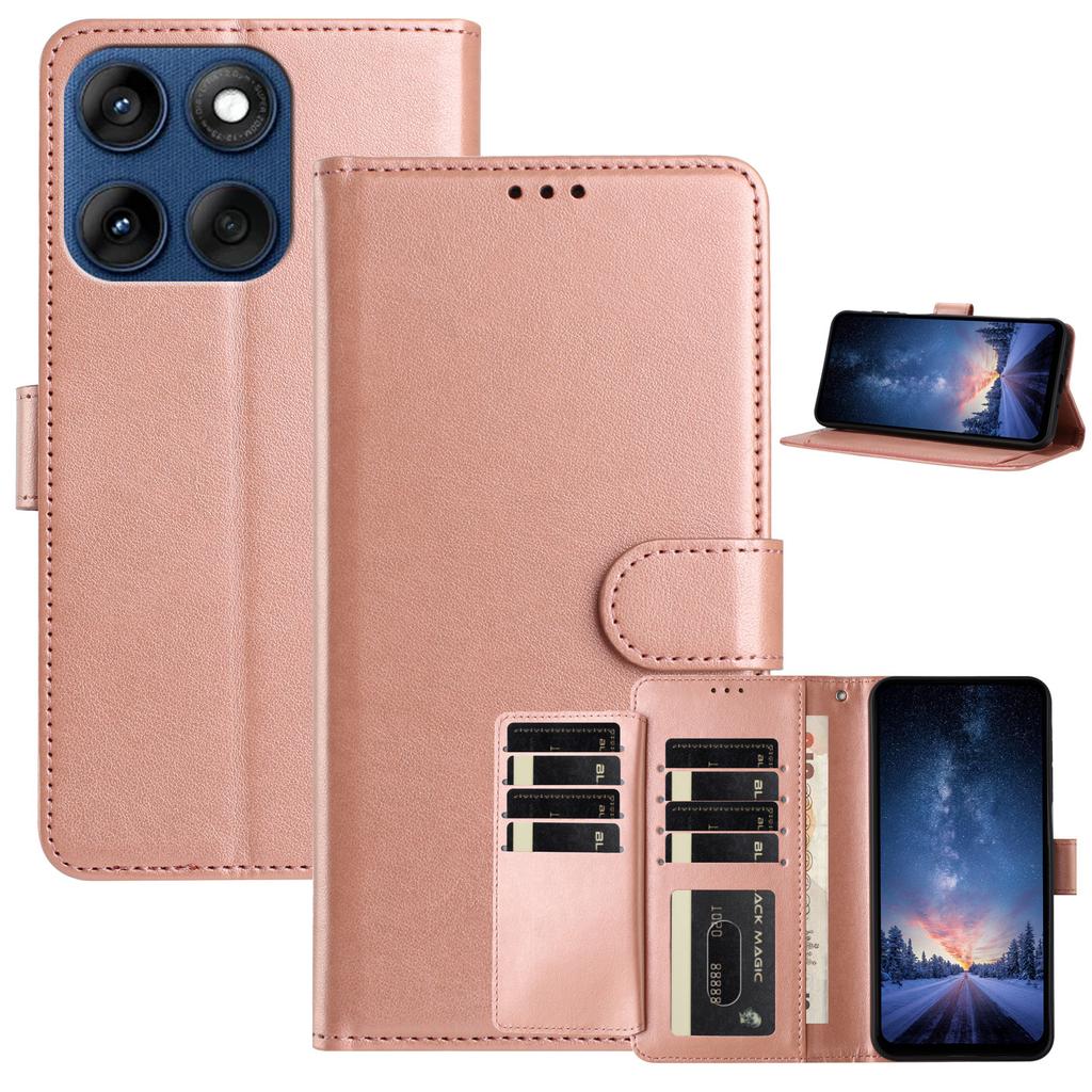 Pro Motorola Moto E13 E20 G05 G54 Edge 40...Peněženkové pouzdro na telefon z jehněčí kůže, více přihrádek na karty a stojánek, nárazuvzdorný ochranný kryt (10 barev)