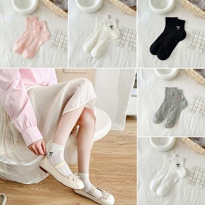 Spring Summer Short Socks Solid Color Sweet Stockings New Cotton Socks