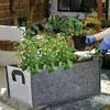 Saco de Tecido Retangular para Cultivo de Plantas Respirável Não Tecido Vaso com Alças Dobrável Balde de Cultivo para Vegetais e Flores