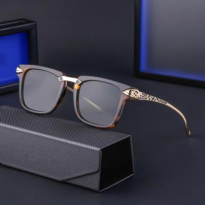 Retro Leopard Polecane Okulary Przeciwsłoneczne Męskie Outdoorowe Okulary do Jazdy Męskie Okulary