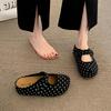 French polka dot platform bag head slippers women's autumn and winter new Birkenstocks versatile outer wear cool slippers