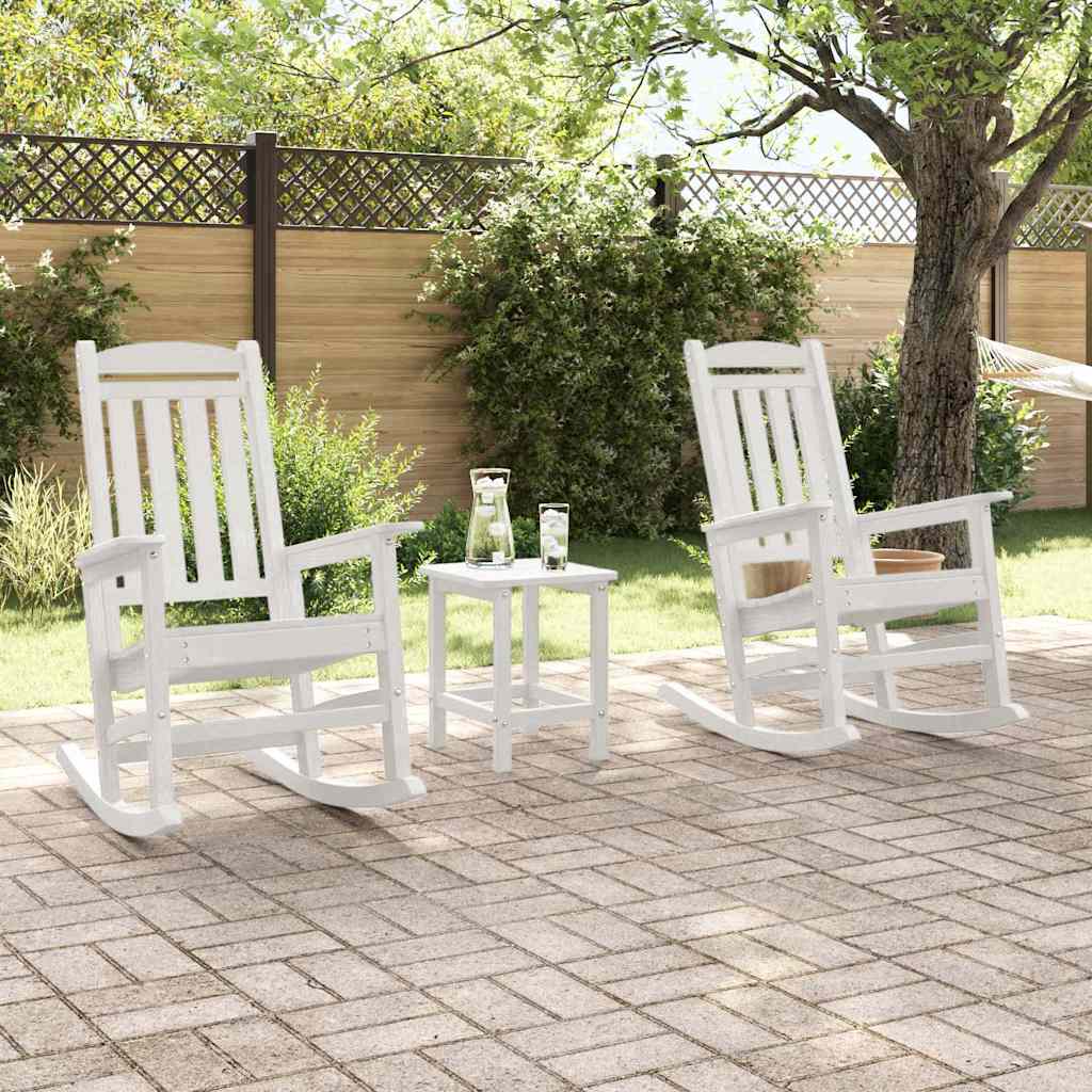 Swing Chair 2 Pcs White 92 X 70 X 108 Cm Polyethylene
