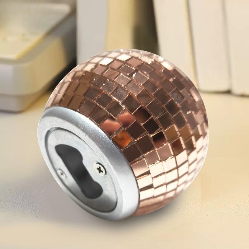 

Silver Glass Can Opener Disco Ball Cool Gadgets Beer Soda Beer Opener Gadget Bar Mosaic Bottle Opener Kitchen Gadgets Decoration розового золота
