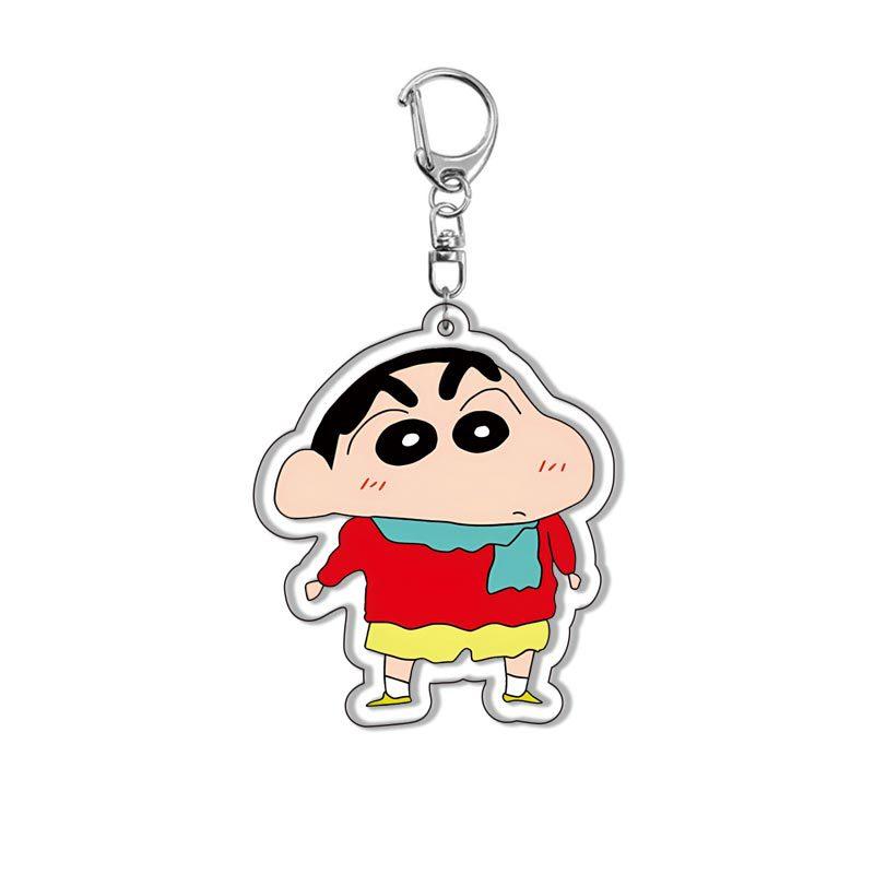 Crayon Shin-chan Acrylic Double Sided Keychain Shinnosuke Nohara Misae Nohara Cartoon Charm Anime Peripherals Cute Cartoon