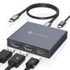 4K@60Hz Thunderbolt 3 To Type-C, HDMI & Dual DP Output Splitter Converter