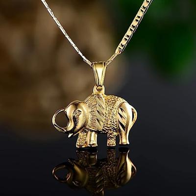 1Pc Fashion Light Luxury Elephant Metal Jewelry Elephant Auspicious Pendant
